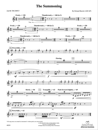 The Summoning: 2nd B-flat Trumpet