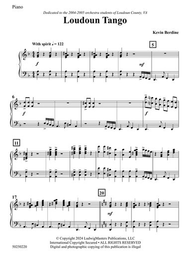 Loudoun Tango - Piano