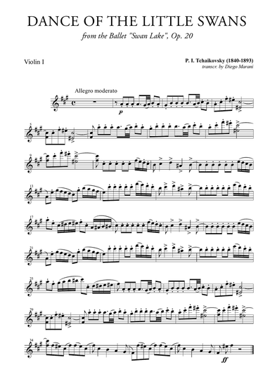 Dance of the Little Swans for String Quartet