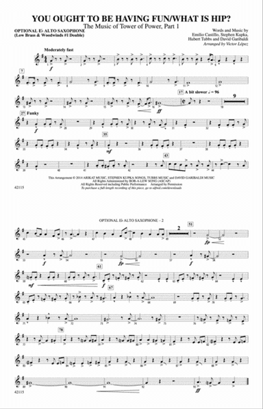 You Ought to Be Having Fun / What Is Hip?: Optional Alto Sax