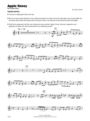 Apple Honey (Sound Innovations Soloist, French Horn)