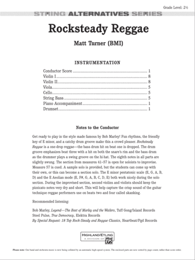 Rocksteady Reggae: Score