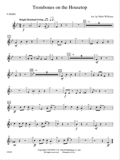Trombones on the Housetop: 1st F Horn
