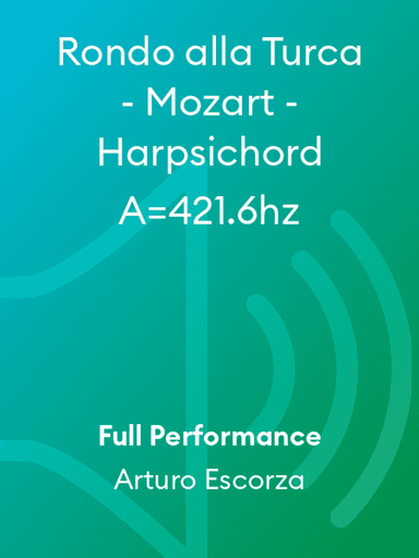 Rondo alla Turca - Mozart - Harpsichord A=421.6hz