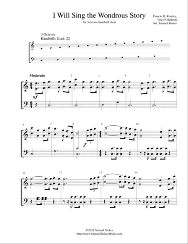 I Will Sing the Wondrous Story - for 3-octave handbell choir