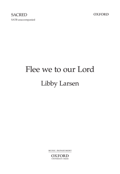 Flee we to our Lord