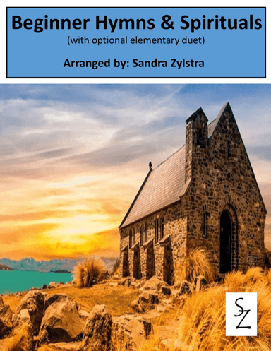 Beginner Hymns & Spirituals (piano solo with optional elementary duet)
