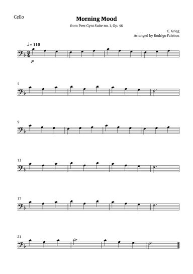 Morning Mood (solo cello - level 1)