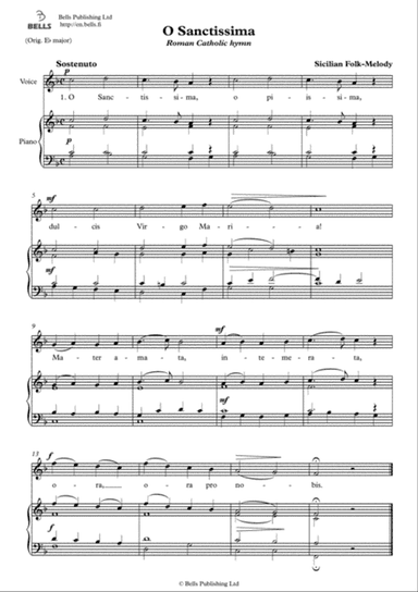 O Sanctissima (Solo song) (F Major)