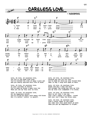 Careless Love (arr. Robert Rawlins)