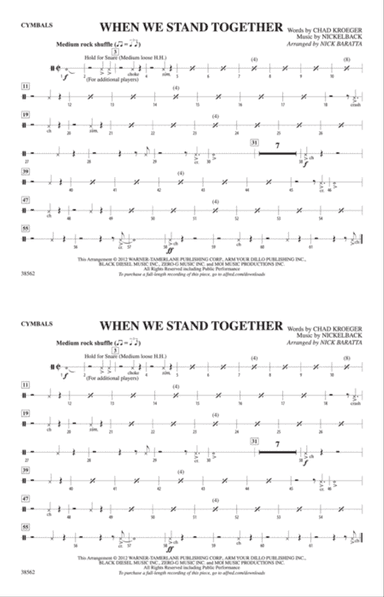 When We Stand Together: Cymbals