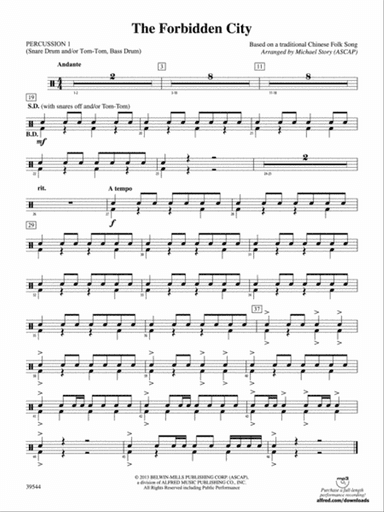 The Forbidden City: 1st Percussion