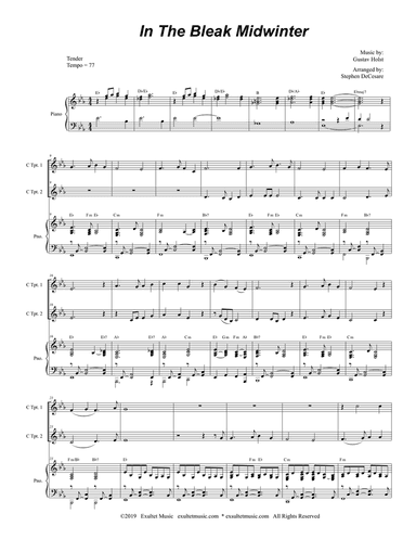 In The Bleak Midwinter (Duet for C-Trumpet)