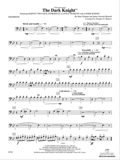 The Dark Knight, Selections from: 1st Trombone