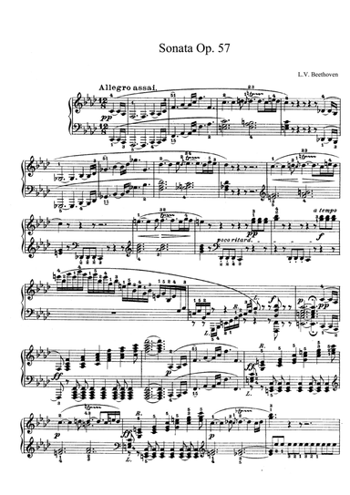 Beethoven Sonata Op. 57 No. 23 'Appassionata' in F Minor