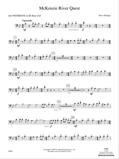 McKenzie River Quest: (wp) 2nd B-flat Trombone B.C.