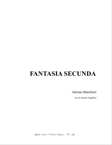 FANTASIA SECUNDA - Banchieri - For Organ