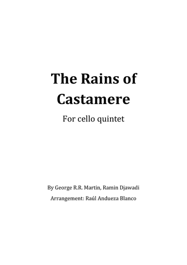 The Rains Of Castamere
