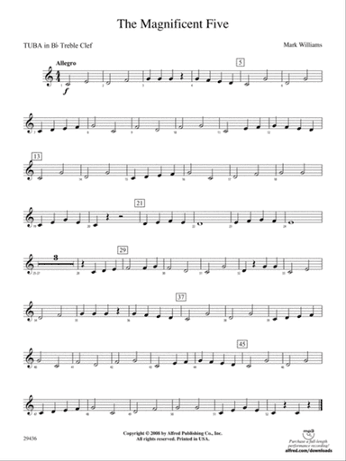 The Magnificent Five: (wp) B-flat Tuba T.C.