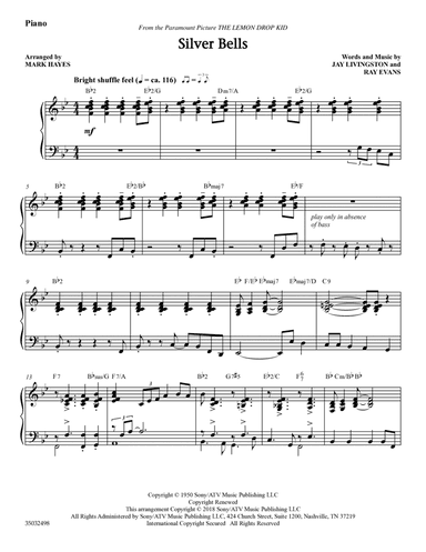 Silver Bells (arr. Mark Hayes) - Piano