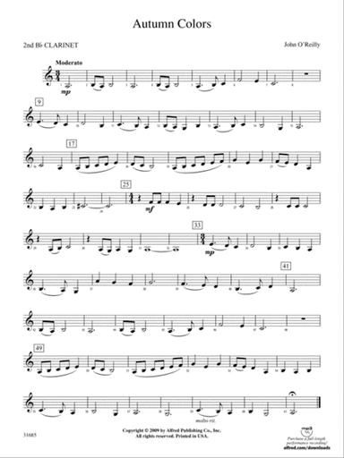 Autumn Colors: 2nd B-flat Clarinet