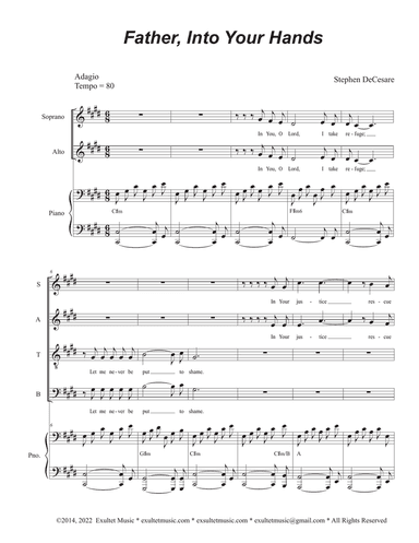 Father, Into Your Hands (SATB)