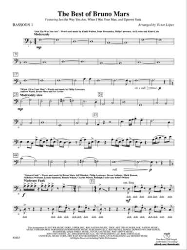 The Best of Bruno Mars: Bassoon