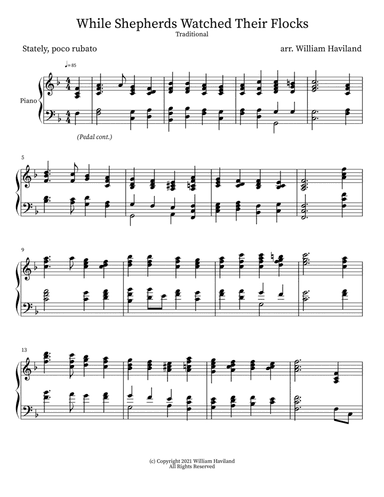 While Shepherds Watched Their Flocks