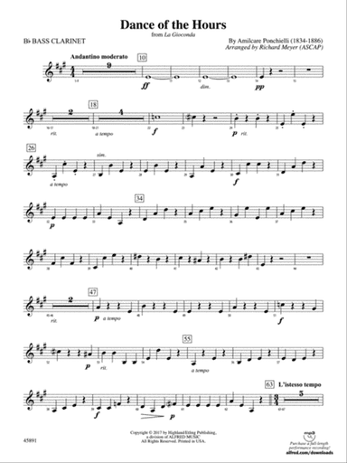 Dance of the Hours: B-flat Bass Clarinet