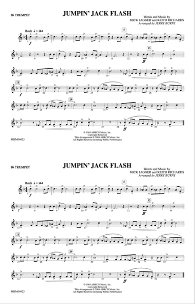 Jumpin' Jack Flash: 1st B-flat Trumpet