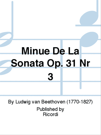 Minue De La Sonata Op. 31 Nr 3