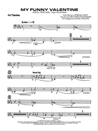 My Funny Valentine: 4th Trombone