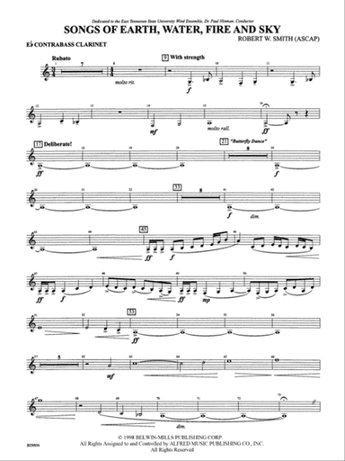 Songs of Earth, Water, Fire and Sky: E-flat Contrabass Clarinet