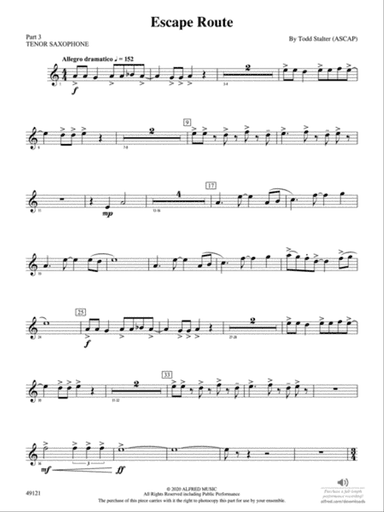 Escape Route: Part 3 - Tenor Saxophone