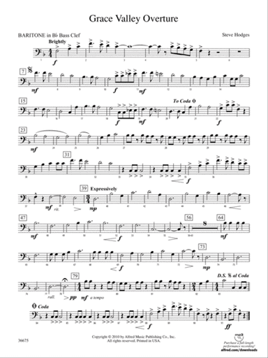 Grace Valley Overture: (wp) B-flat Baritone B.C.