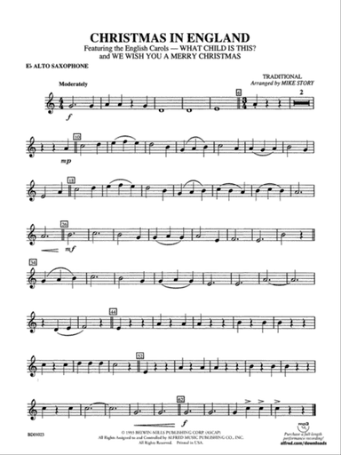 Christmas in England: E-flat Alto Saxophone