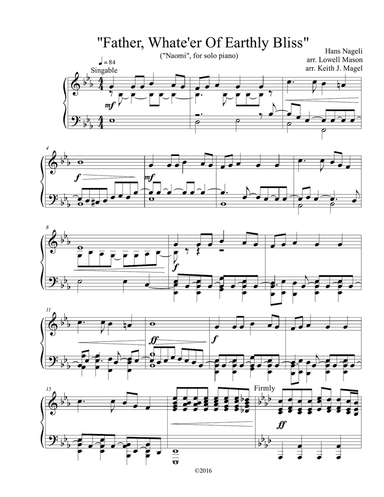 Father, Whate'er Of Earthly Bliss?