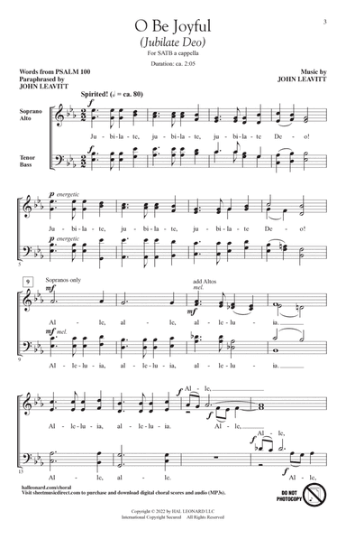 O Be Joyful (Jubilate Deo)