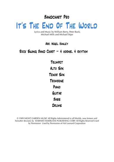 It's The End Of The World As We Know It