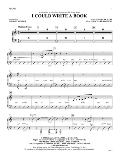 I Could Write a Book: Piano Accompaniment