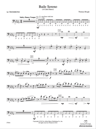 Baile Sereno: 1st Trombone
