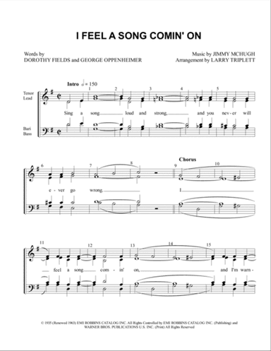 I Feel A Song Comin' On