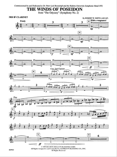 The Winds of Poseidon (from The Odyssey (Symphony No. 2)): 3rd B-flat Clarinet