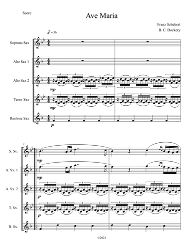 Ave Maria (Sax Quintet)