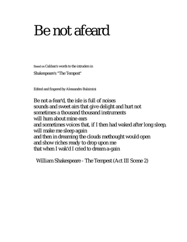 Be not afear'd for bassoon and guitar