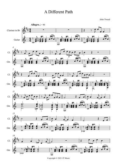 A Different Path - Clarinet and Guitar