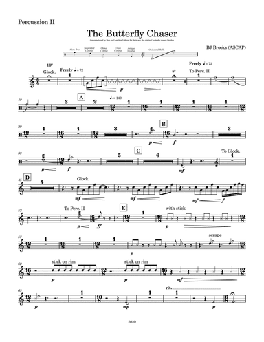 The Butterfly Chaser: 2nd Percussion