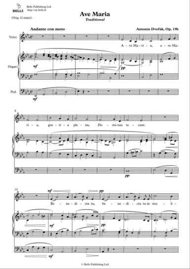 Ave Maria, Op. 19B No. 1 (E-flat Major)