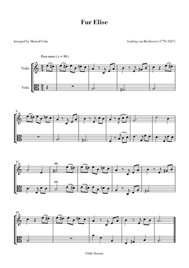 Fur Elise - Violin & Viola