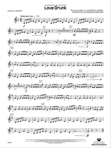 Love Drunk: 2nd B-flat Clarinet